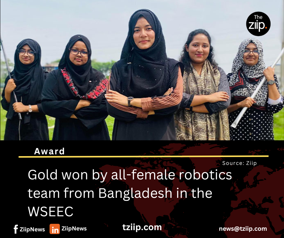 Gold won by all-female robotics team from Bangladesh in the WSEEC 2024